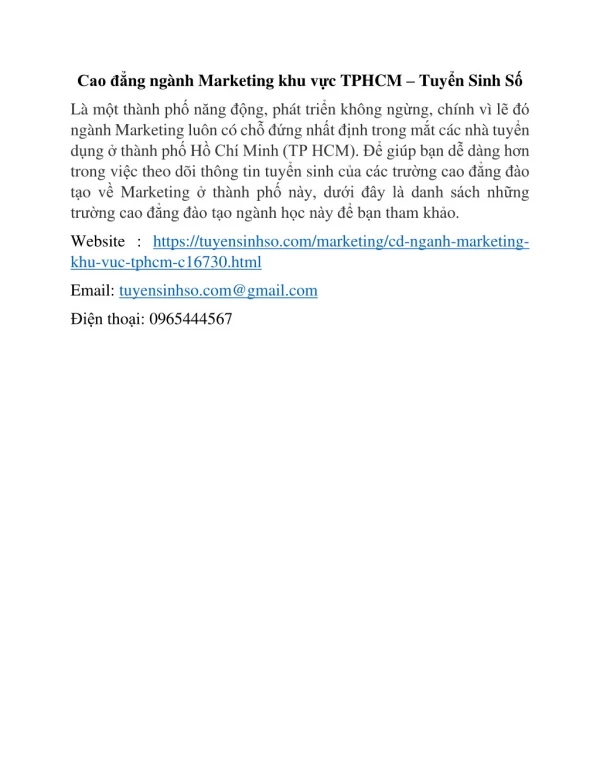 cao ng ng nh marketing khu v c tphcm tuy n sinh s