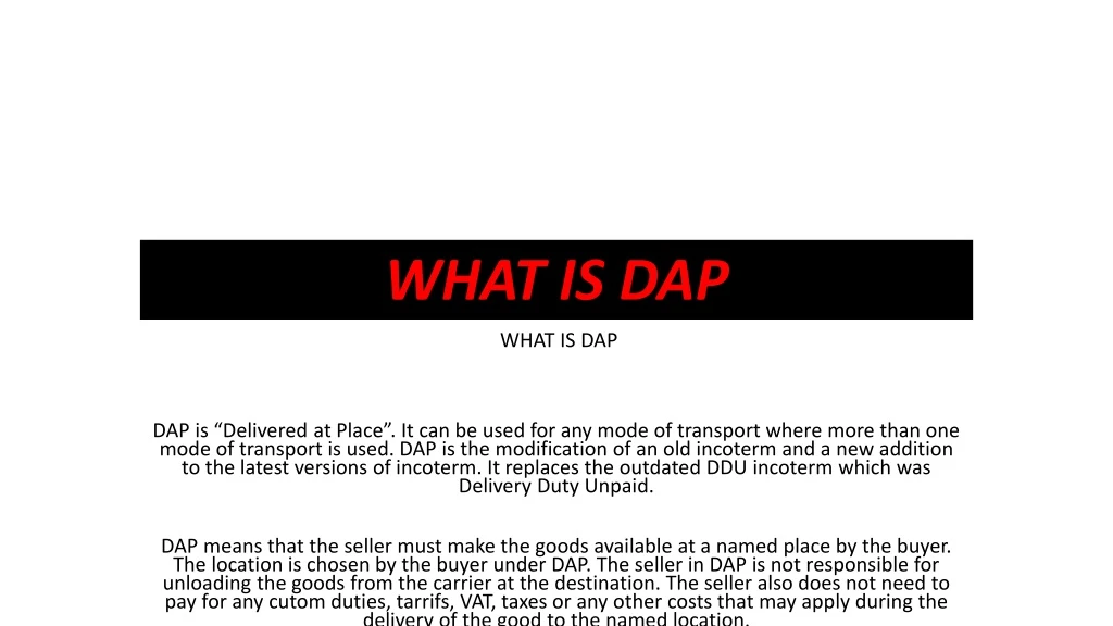 what is dap