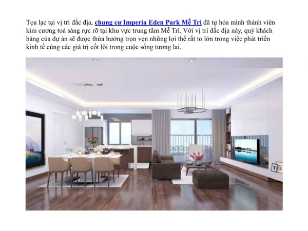 Vị trí dự án Imperia Eden Park - Mễ Trì