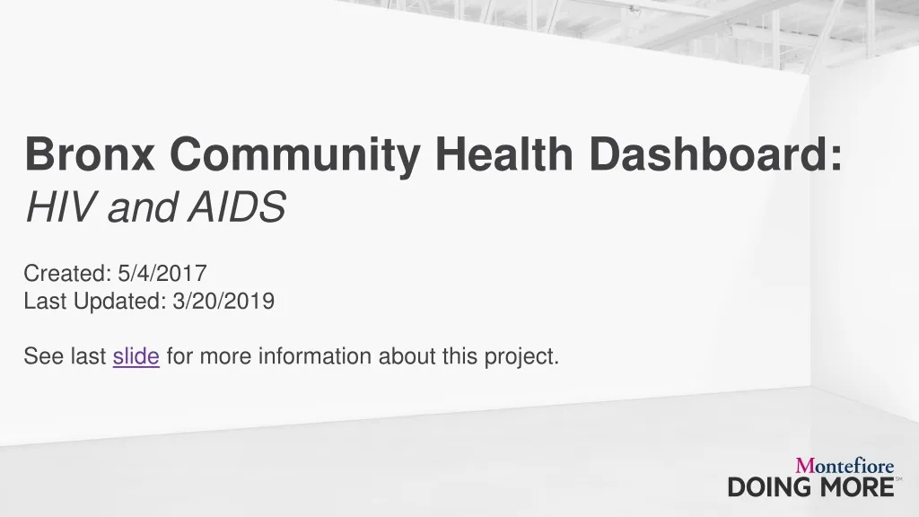 bronx community health dashboard hiv and aids