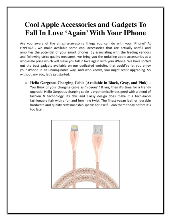 Apple Accessories and Gadgets To Fall In Love ‘Again’ With Your IPhone