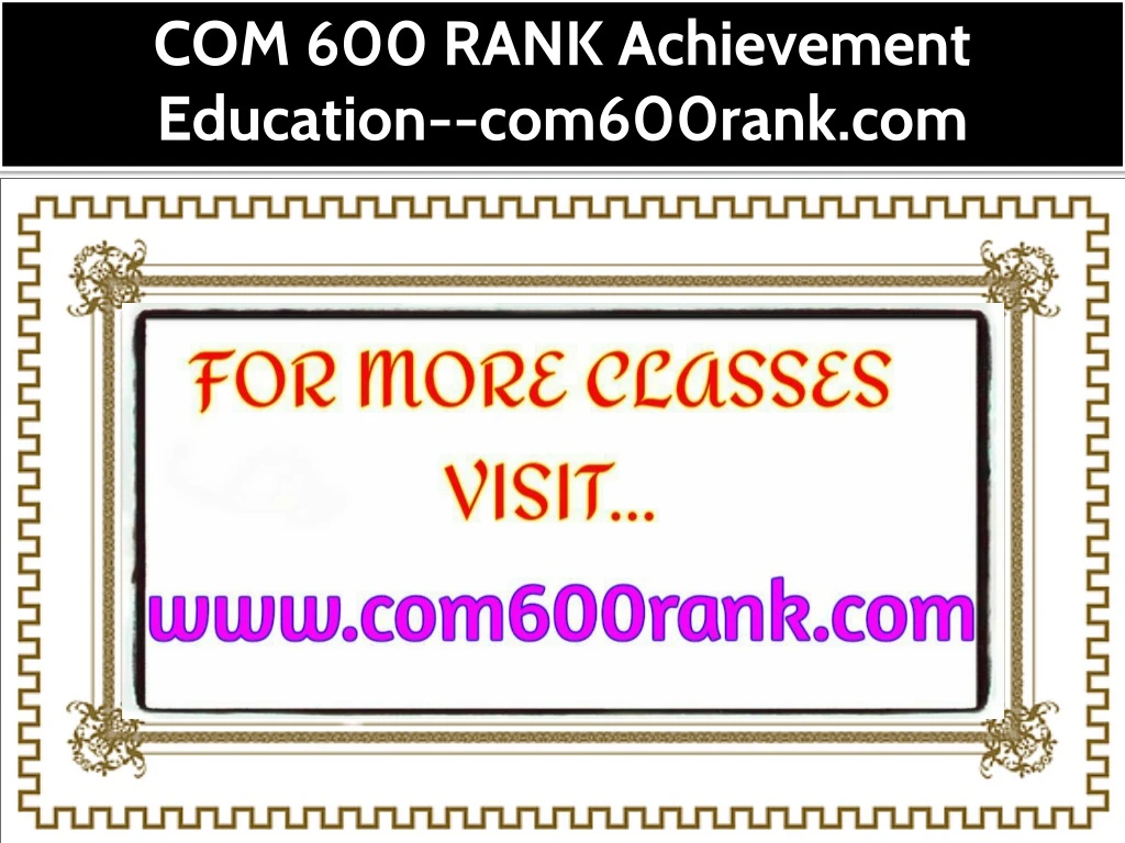 com 600 rank achievement education com600rank com