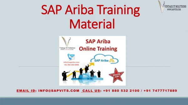 SAP Ariba Training Material