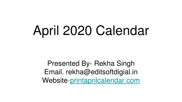 Download Editable april calendar word