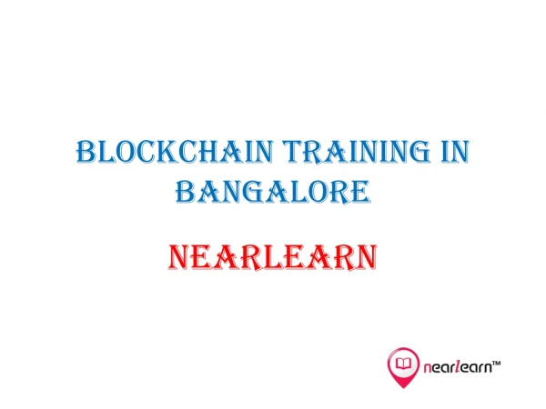 blockchain classroom training in bangalore