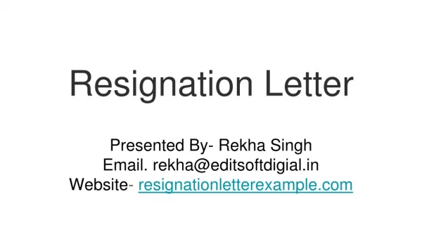 Download free resignation latter