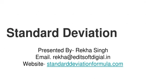 Download free standard deviation