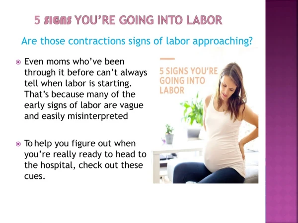 5 Signs You’re Going Into Labor