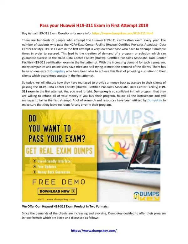 Want To Pass Huawei H19-311 Exam Immediately?