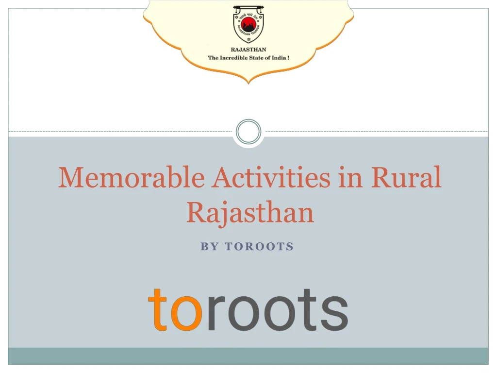 memorable activities in rural rajasthan