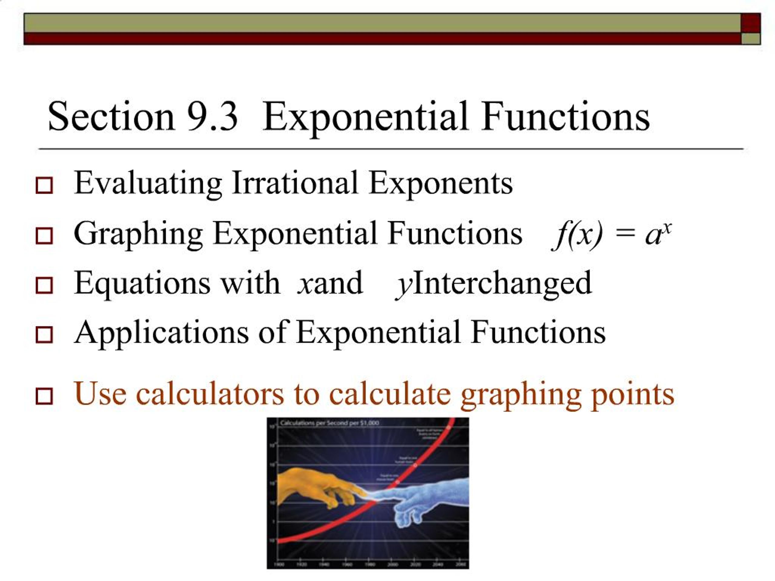 PPT - Section 9.3 Exponential Functions PowerPoint Presentation, free ...