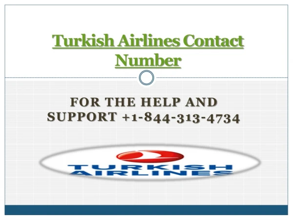 Turkish airlines Reservations Deals ( 1-844-313-4734)