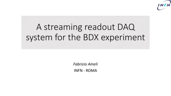 A streaming readout DAQ system for the BDX experiment