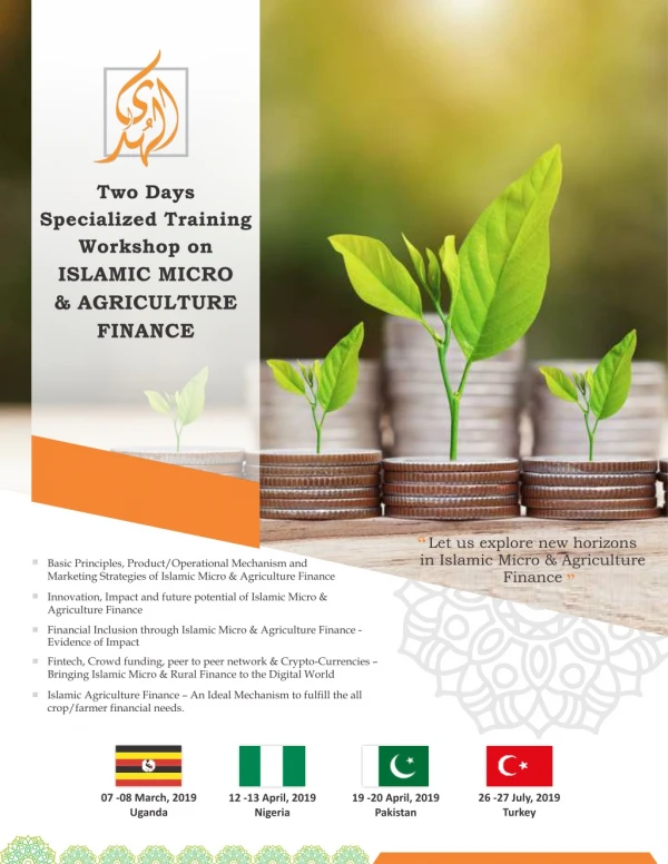 Islamic Micro & Agriculture Finance Training's 2019