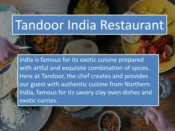 Best Tandoor Cuisine of India