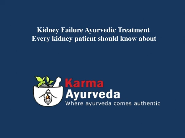 Kidney Treatment in Ayurveda