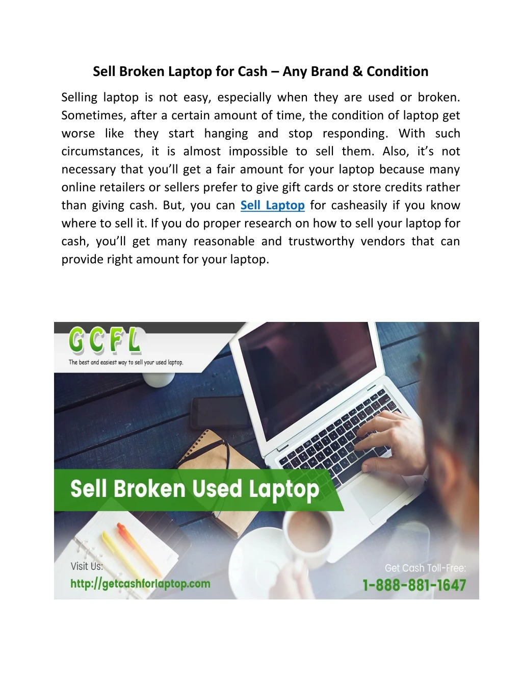 sell broken laptop for cash any brand condition