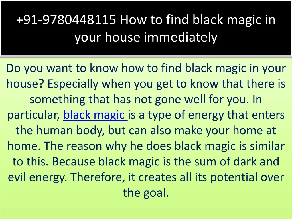 91 9780448115 how to find black magic in your house immediately