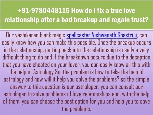 91-9780448115 How do I fix a true love relationship after a bad breakup and regain trust?