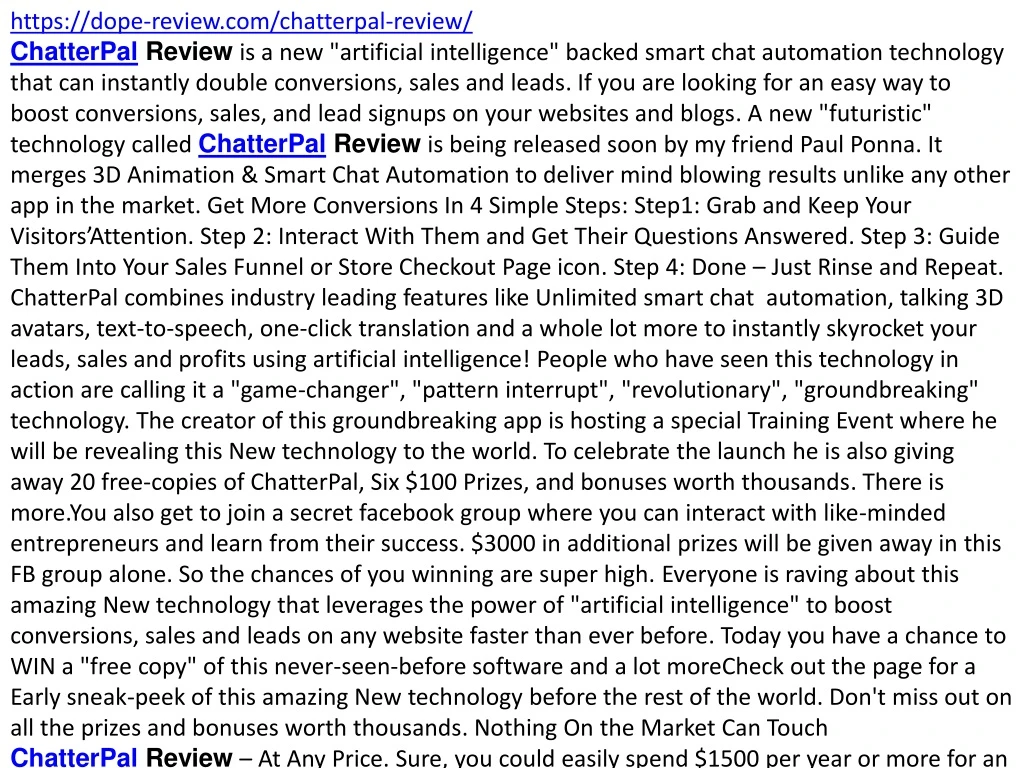 https dope review com chatterpal review