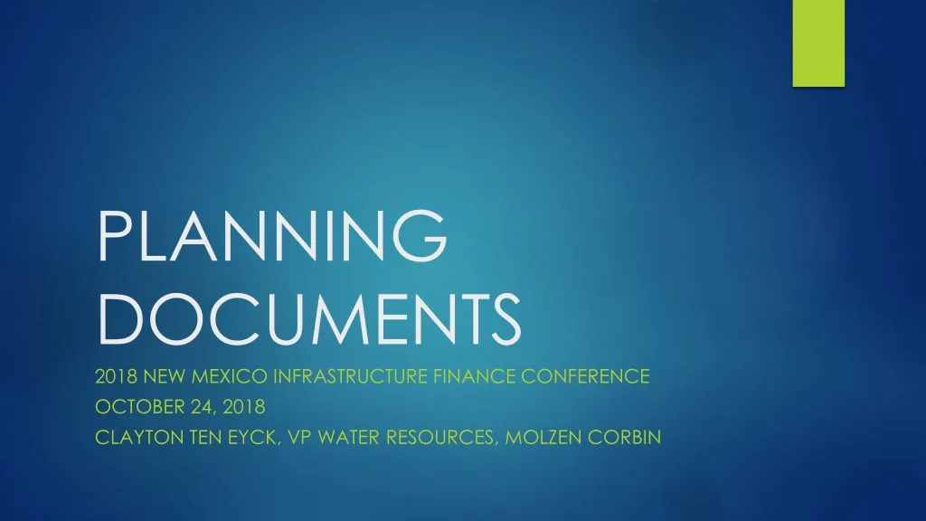planning documents