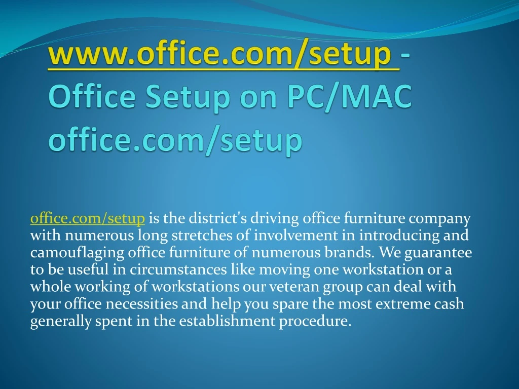 www office com setup office setup on pc mac office com setup