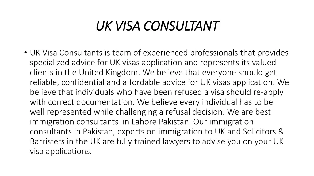 uk visa consultant