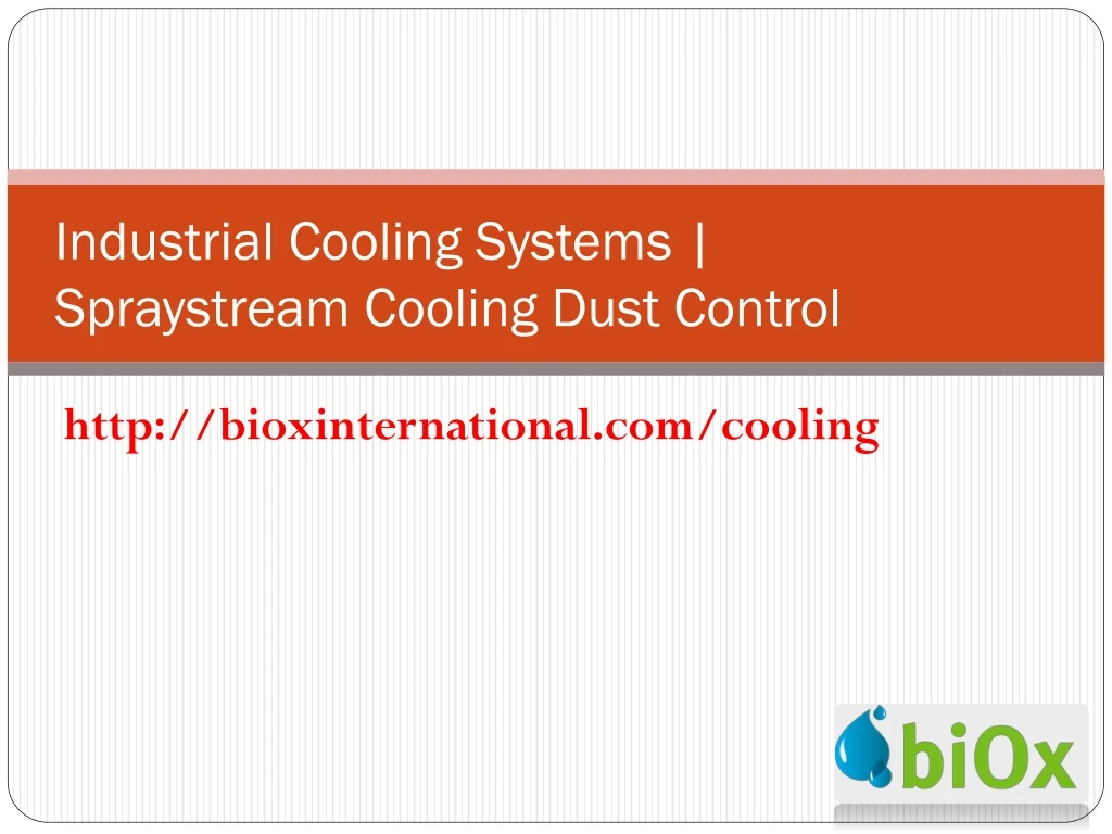 industrial cooling systems spraystream cooling