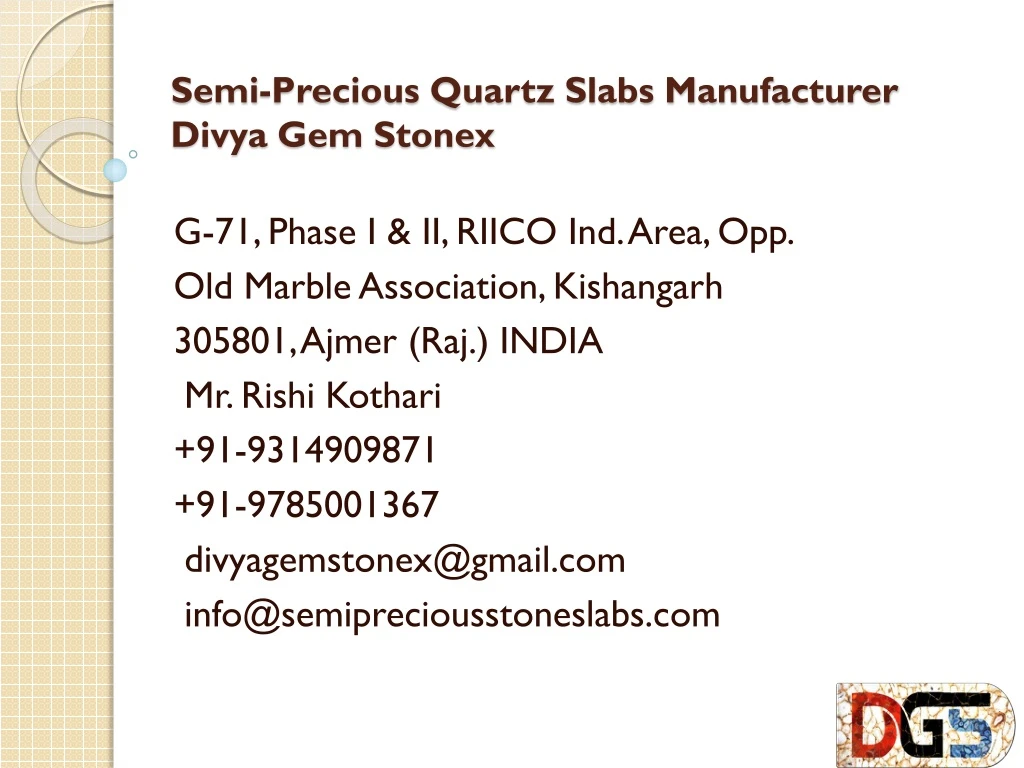 semi precious quartz slabs manufacturer divya gem stonex