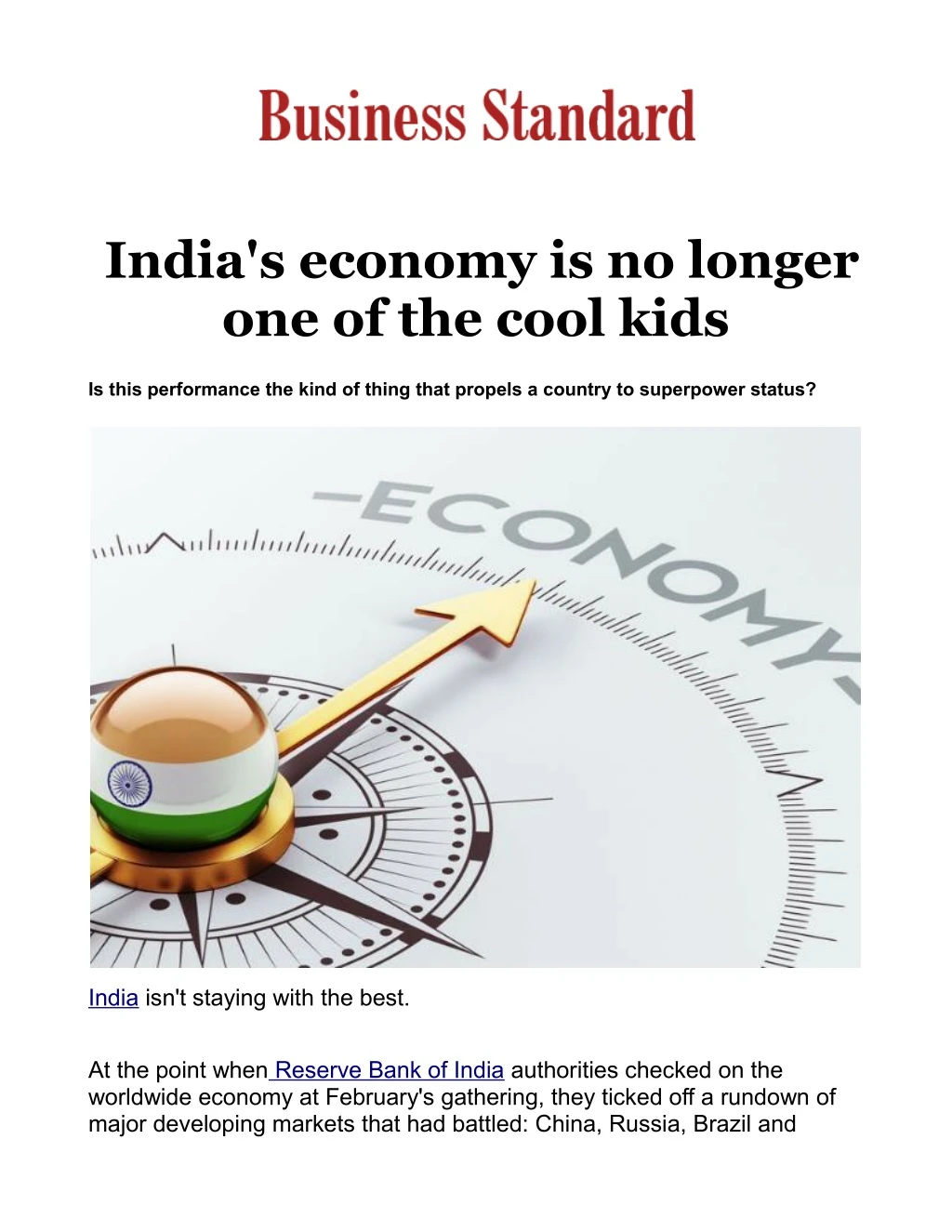 india s economy is no longer one of the cool kids