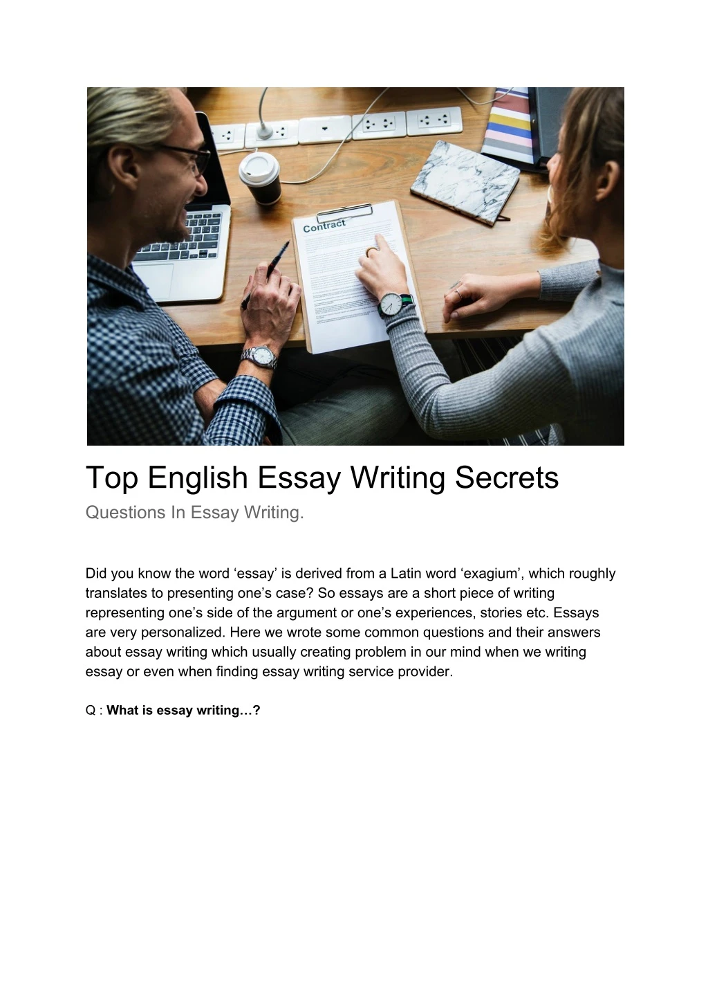 top english essay writing secrets questions