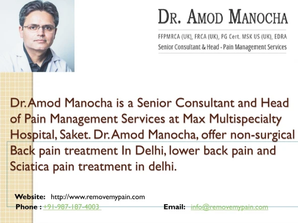 Back pain treatment in Delhi|Sciatica Pain Treatment In Delhi