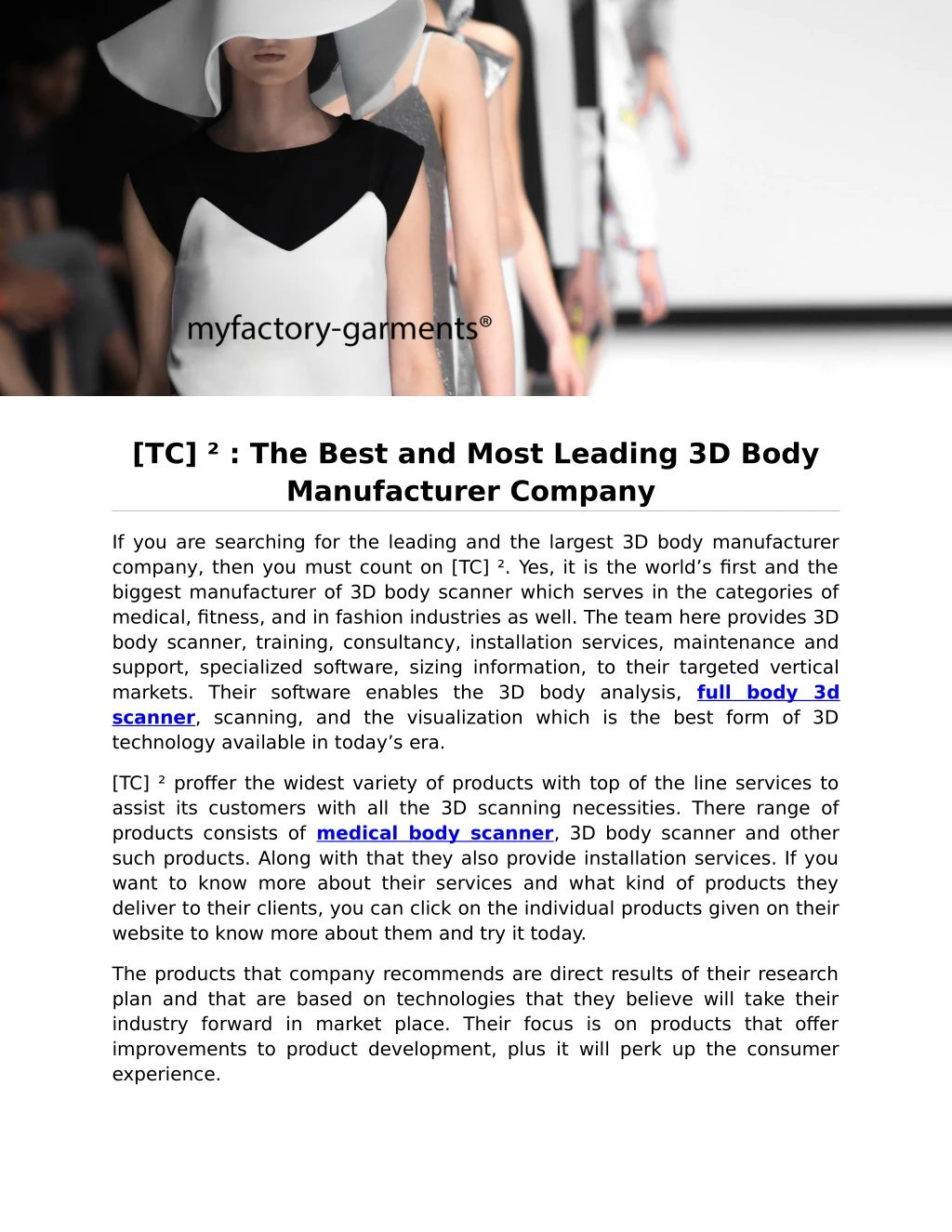 tc the best and most leading 3d body manufacturer