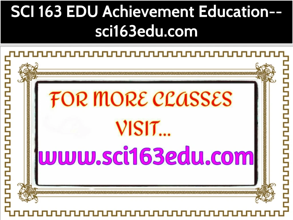 sci 163 edu achievement education sci163edu com