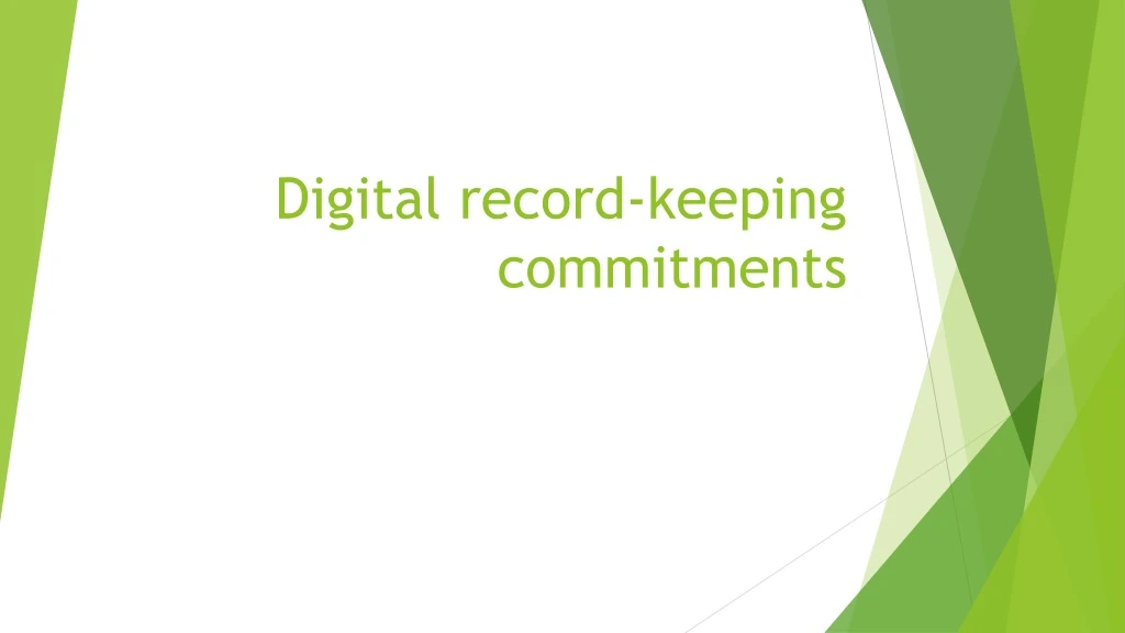 digital record keeping commitments