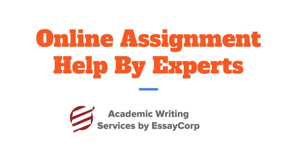 online assignment help by experts