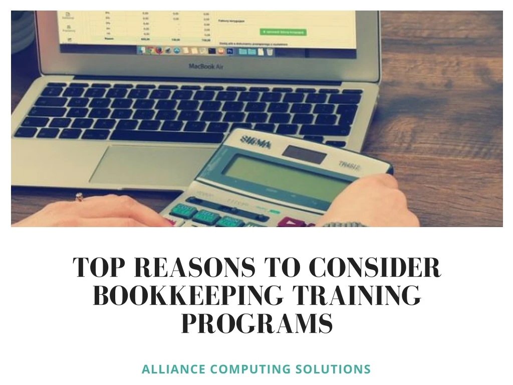 top reasons to consider bookkeeping training