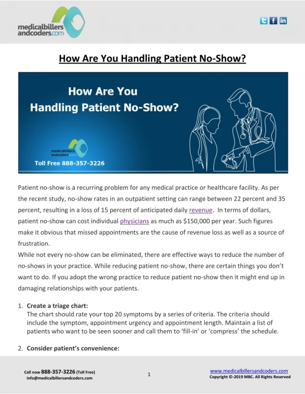 How Are You Handling Patient No-Show?