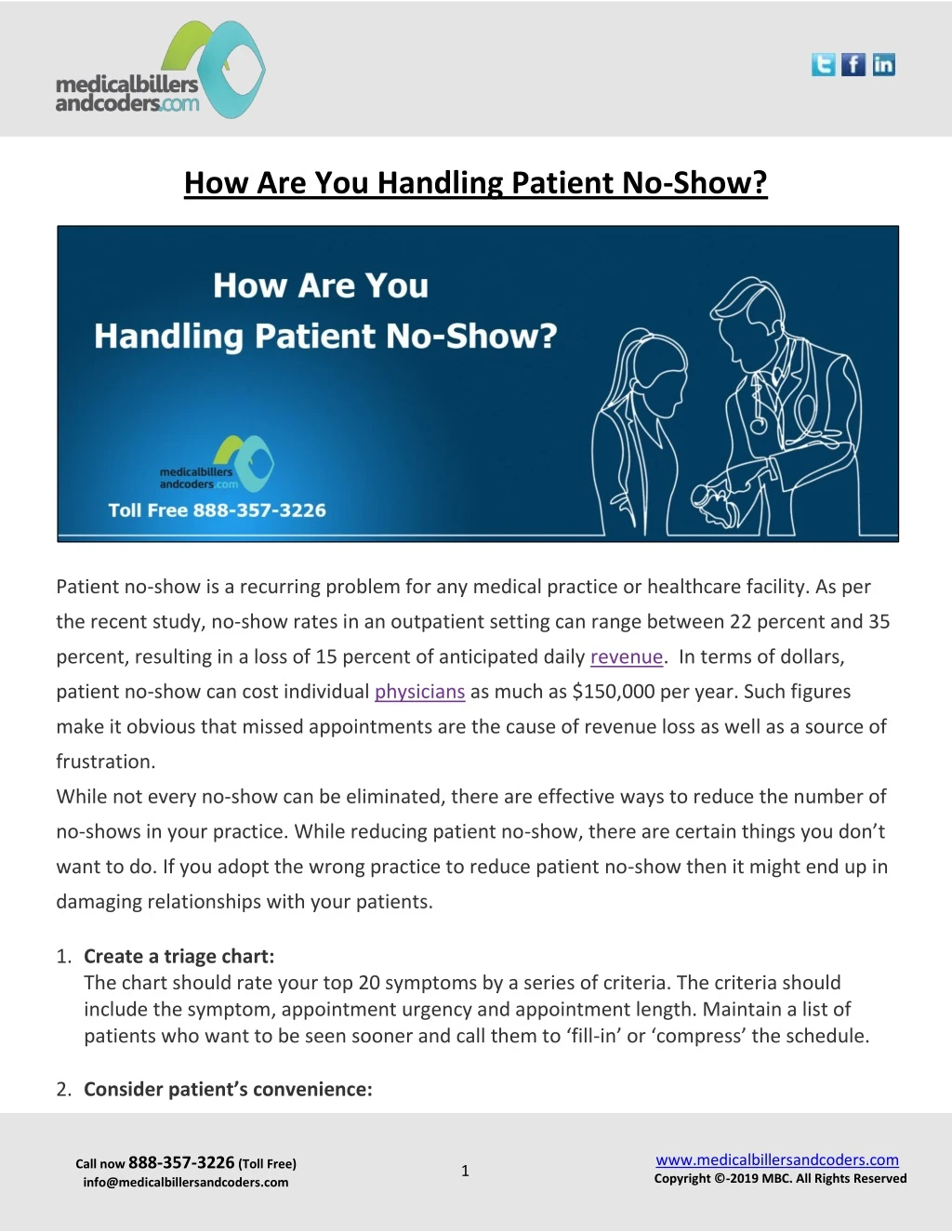 how are you handling patient no show