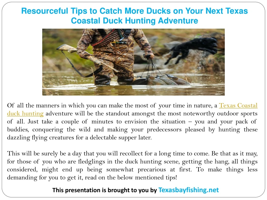 resourceful tips to catch more ducks on your next