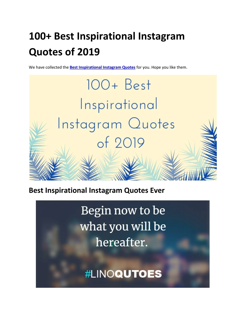 100 best inspirational instagram quotes of 2019