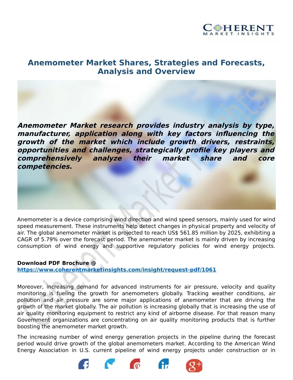 anemometer market shares strategies and forecasts