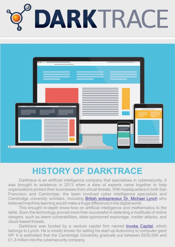 Darktrace Cyber Security Startup History
