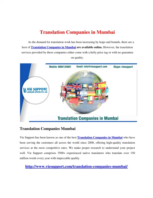 Translation Companies in Mumbai