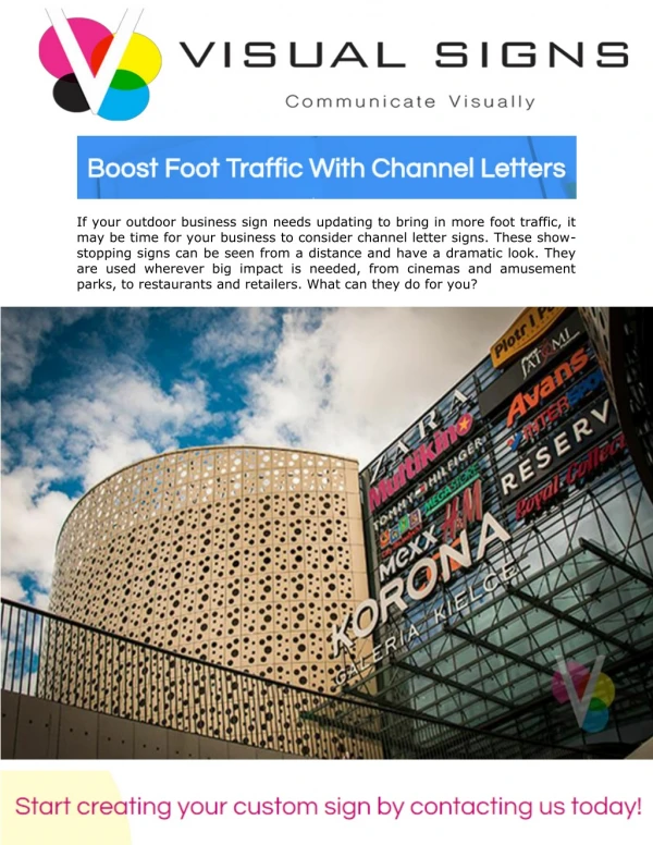 Boost Foot Traffic With Channel Letters