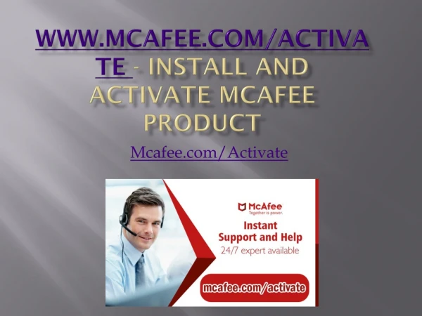 Www.McAfee.com/Activate - Install and Activate McAfee Product