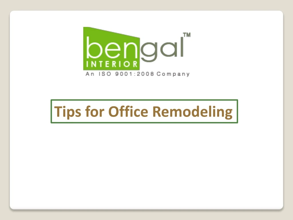tips for office remodeling