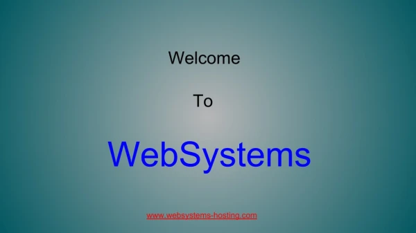 UK Web Hosting Services - WebSystems