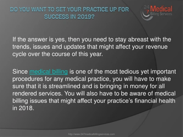 Do You Want To Set Your Practice Up For Success In 2019?