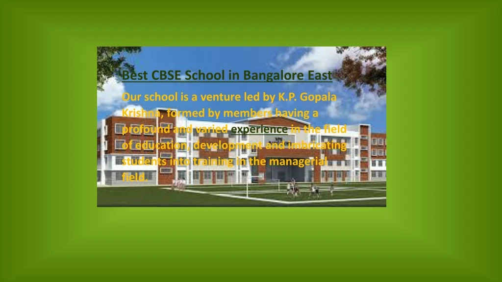 best cbse school in bangalore east our school
